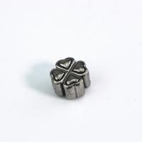 Stainless Steel Large Hole Beads, 304 Stainless Steel, Four Leaf Clover, polished, DIY, 11x7.70mm, Hole:Approx 3.3mm, Sold By PC