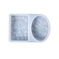 Juego de moldes de epoxi DIY, silicona, Bricolaje, Blanco, 88x128x25mm, Vendido por UD