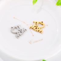 Stainless Steel Letter Pendants 304 Stainless Steel DIY 15mm Sold By PC