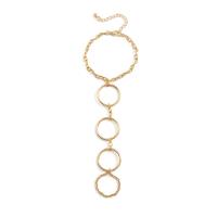 Jern Armbånd Ring, med 5cm extender kæde, forgyldt, mode smykker & punk stil & for kvinde, flere farver til valg, nikkel, bly & cadmium fri, Længde 16 cm, Solgt af PC