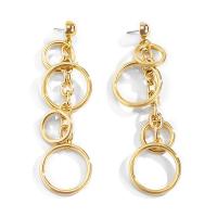 Iron Earring Donut plated fashion jewelry & for woman nickel lead & cadmium free Sold By PC
