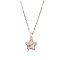 925 Sterling Silver Necklaces with White Shell Star plated fashion jewelry & for woman Length Approx 17.7 Inch Sold By PC