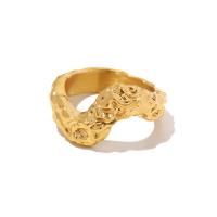 Палец кольцо из нержавеющей стали, Нержавеющая сталь 304, ювелирные изделия моды & разный размер для выбора & Женский, Золотой, 14mm, продается PC