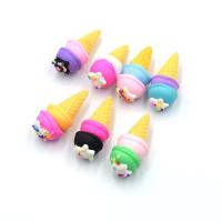 Mobile Phone DIY Decoration, Polymer Clay, Ice Cream, more colors for choice, 15x32mm, Approx 100PCs/Bag, Sold By Bag