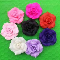 Mobile Phone DIY Decoration, Polymer Clay, Flower, more colors for choice, 40mm, Approx 100PCs/Bag, Sold By Bag