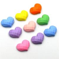 Mobile Phone DIY Decoration, Resin, Heart, faceted, more colors for choice, 25mm, Approx 100PCs/Bag, Sold By Bag