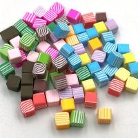Mobile Phone DIY Decoration, Polymer Clay, Square, more colors for choice, 5mm, Sold By Bag