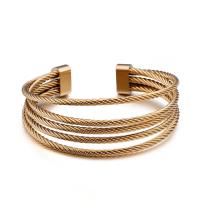 304 Stainless Steel Cuff Bangle rack plating multilayer & for woman 3mm Inner Approx 58mm Sold By PC