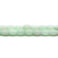 Natural Chalcedony Bead, barrel, polished, dyed & DIY, light green, 8x12mm, Approx 31PCs/Strand, Sold By Strand