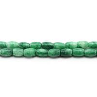 Kosmochlor+Jade Abalorio, Cubo, pulido, Bricolaje, verde, 8x12mm, aproximado 31PCs/Sarta, Vendido por Sarta