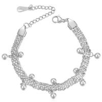 Bracelet d'acier titane, avec 1.97 chaînes de rallonge, Placage, styles différents pour le choix & pour femme, plus de couleurs à choisir, Longueur:6.3 pouce, Vendu par PC
