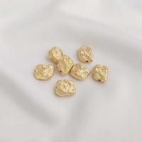 cobre grânulos, miçangas, banhado a ouro genuino, DIY, dourado, níquel, chumbo e cádmio livre, 12x10x5.40mm, vendido por PC