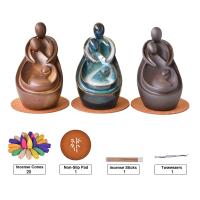 Backflow Incense Burner, Porcelain, handmade, for home and office & durable, more colors for choice, 170x95x160mm, Sold By PC