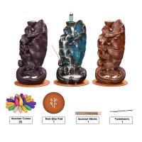 Backflow Incense Burner, Porcelain, handmade, for home and office & durable & multifunctional, more colors for choice, 115x105x210mm, Sold By PC