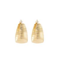 Iron Earring Donut gold color plated fashion jewelry & for woman golden nickel lead & cadmium free Sold By Pair