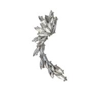 Trendy ear cuffs, Zinc Alloy, met Bergkristal, platinum plated, mode sieraden & voor vrouw, duidelijk, nikkel, lood en cadmium vrij, 70mm, Verkocht door PC