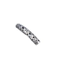 925 Sterling Silver Curved Tube Beads, polished, hollow, original color, 34.50x5.50mm, Sold By PC