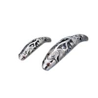 925 Sterling Silver Curved Tube Beads, polished, different size for choice & hollow, original color, Sold By PC