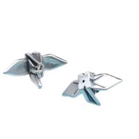 Colgantes de Plata de Ley 925, 990 plata esterlina, Mil grullas de Origami, pulido, color original, 25.10x11.10mm, Vendido por UD