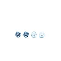 925 ezüst Távtartó gyöngy, Virág, csiszolt, több színt a választás, 4.70mm, Lyuk:Kb 1mm, Által értékesített PC
