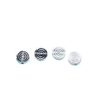 Argent sterling 925 perle d'entretoise, poli, plus de couleurs à choisir, 7.50mm, Trou:Environ 1mm, Vendu par PC