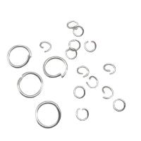 Stainless Steel Otvoreno Ring, 304 nehrđajućeg čelika, Krug, Strojno polirano, možete DIY & različite veličine za izbor, izvorna boja, Prodano By PC