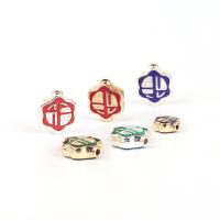 Zinc Alloy Jewelry Beads silver color plated DIY & enamel nickel lead & cadmium free Sold By PC