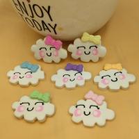 Mobile Phone DIY Decoration, Polymer Clay, Cloud, more colors for choice, 38x26mm, Approx 100PCs/Bag, Sold By Bag