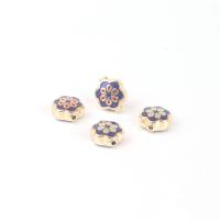 Tibetan Style Jewelry Beads, gold color plated, DIY & enamel, more colors for choice, nickel, lead & cadmium free, 3x8mm, Sold By PC