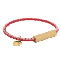 PU Leather Cord Bracelets with 304 Stainless Steel Vacuum Ion Plating Unisex Sold By PC