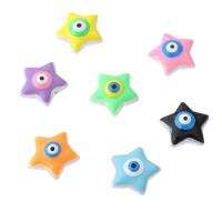 Fashion Evil Eye Jewelry Beads Brass Star gold color plated DIY & enamel Approx 0.5mm Sold By Lot