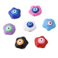 Mode Evil Eye Schmuck Perlen, Messing, goldfarben plattiert, DIY & Emaille, keine, 12.50x11x6mm, Bohrung:ca. 1mm, 10PCs/Menge, verkauft von Menge