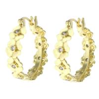 Brass Leverback Earring, gold color plated, for woman, 7.50x28x26mm, Sold By Pair