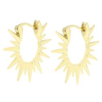 Messing Leverback Ohrring, goldfarben plattiert, für Frau, 28x24x2mm, verkauft von Paar