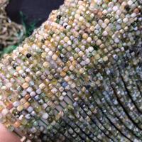 Perles bijoux en pierres gemmes, tourmaline, cadre, poli, DIY & facettes, couleurs mélangées, 3mm, Vendu par Environ 14 pouce brin