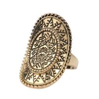 Cink Alloy Finger Ring, antička zlatna boja pozlatom, modni nakit & različite veličine za izbor & za žene, nikal, olovo i kadmij besplatno, 32x20mm, Prodano By PC