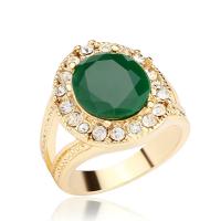 Vještački dijamant Ring Finger, Cink Alloy, KC zlatna boja pozlatom, modni nakit & različite veličine za izbor & za žene & s Rhinestone, nikal, olovo i kadmij besplatno, Prodano By PC