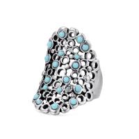 Resin Finger Ring Zinc Alloy with Resin antique silver color plated fashion jewelry & Unisex nickel lead & cadmium free Sold By PC