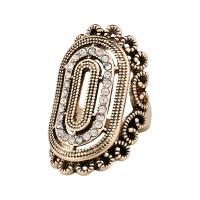 Rhinestone палец кольцо, цинковый сплав, Другое покрытие, ювелирные изделия моды & Мужская & разный размер для выбора & со стразами, Много цветов для выбора, не содержит никель, свинец, 37mm, продается PC