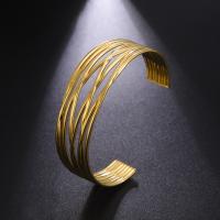 304 Stainless Steel Cuff Bangle Vacuum Ion Plating fashion jewelry & for woman 22mm Length Approx 6.1 Inch Sold By PC