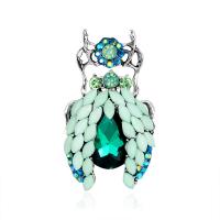 Crystal Brooch Zinc Alloy with Crystal & Rhinestone Insect antique silver color plated Unisex mixed colors nickel lead & cadmium free Sold By PC