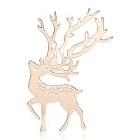 Tibetan Style Brooches, Deer, plated, for woman, more colors for choice, nickel, lead & cadmium free, 35x61mm, Sold By PC