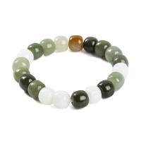 Hetian Jade Bracelet, barrel, Unisex, mixed colors, 9-10mm, Length:Approx 18 cm, Sold By PC