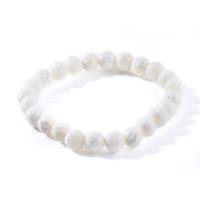 Pulseira de jóias de concha, concha branca, Roda, tamanho diferente para a escolha & para mulher, branco, comprimento Aprox 18 cm, vendido por PC