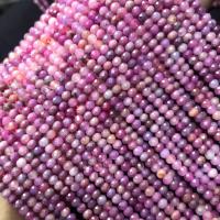 Perles bijoux en pierres gemmes, Rubis, Rond, poli, DIY & facettes, rose, 3x3.80mm, Vendu par Environ 38 cm brin