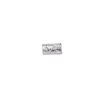 925 Sterling Silver Spacer Bead, silver color plated, hollow, silver color, 9x5mm, Sold By Lot