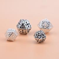 925 Sterling Silver Spacer Bead, plated, different size for choice, more colors for choice, 11x11mm, Sold By Lot