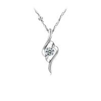 Cubic Zirconia Micro Pave 925 Sterling Silver Pendant platinum plated micro pave cubic zirconia & for woman Sold By PC