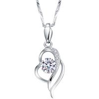 Cubic Zirconia Micro Pave 925 Sterling Silver Pendant, silver color plated, micro pave cubic zirconia & for woman, silver color, 22x9mm, Sold By PC