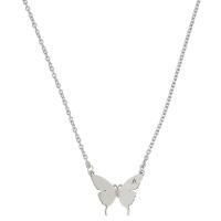 Stainless Steel Jewelry Necklace 201 Stainless Steel with 1.96inch extender chain Butterfly fashion jewelry & Unisex original color Length Approx 17.7 Inch Sold By PC